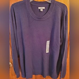 Casual Navy Crew Neck Sweater New Size 1X